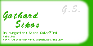 gothard sipos business card
